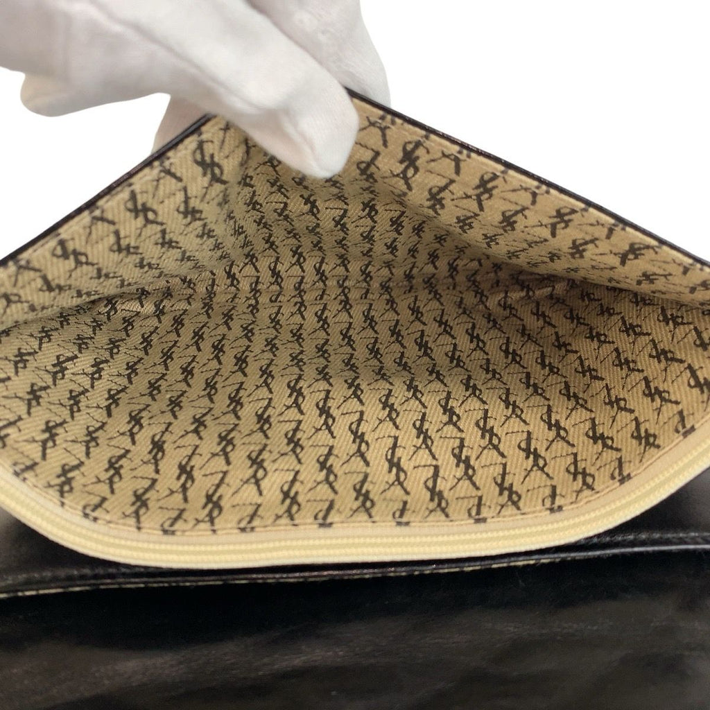 Saint Laurent Vintage Stitch Black Clutch — view 8