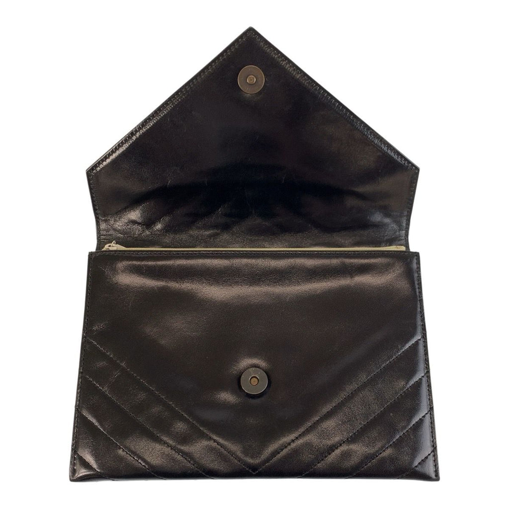 Saint Laurent Vintage Stitch Black Clutch — view 6
