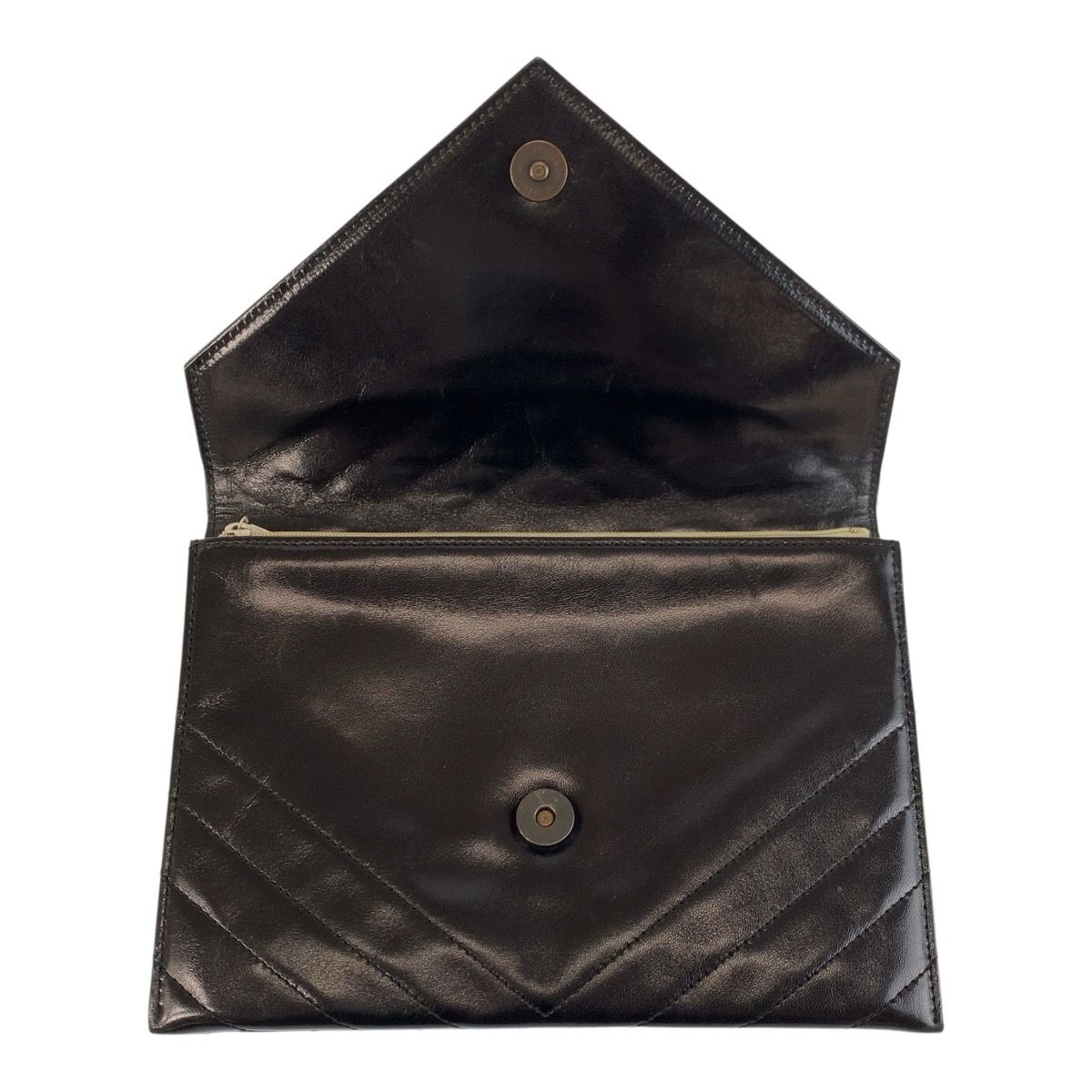 Saint Laurent Vintage Stitch Black Clutch — view 6