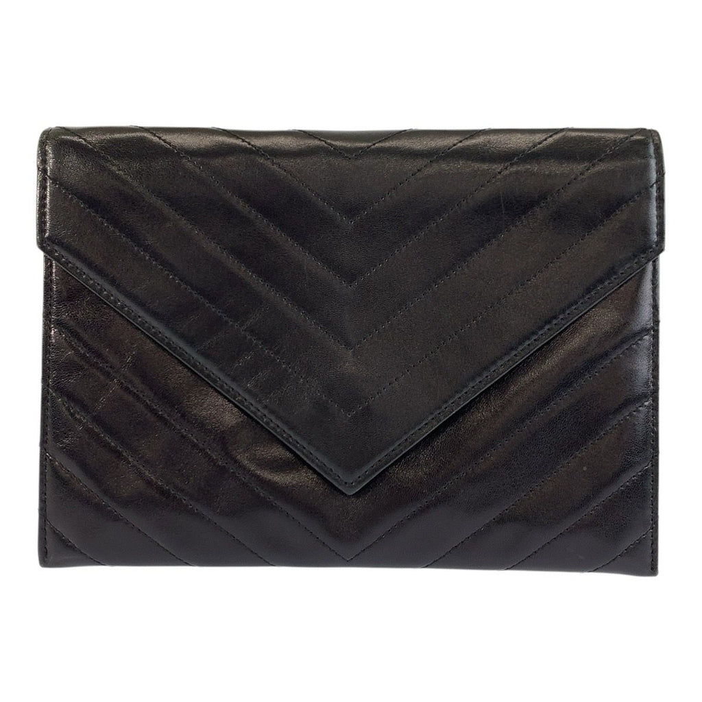 Saint Laurent Vintage Stitch Black Clutch