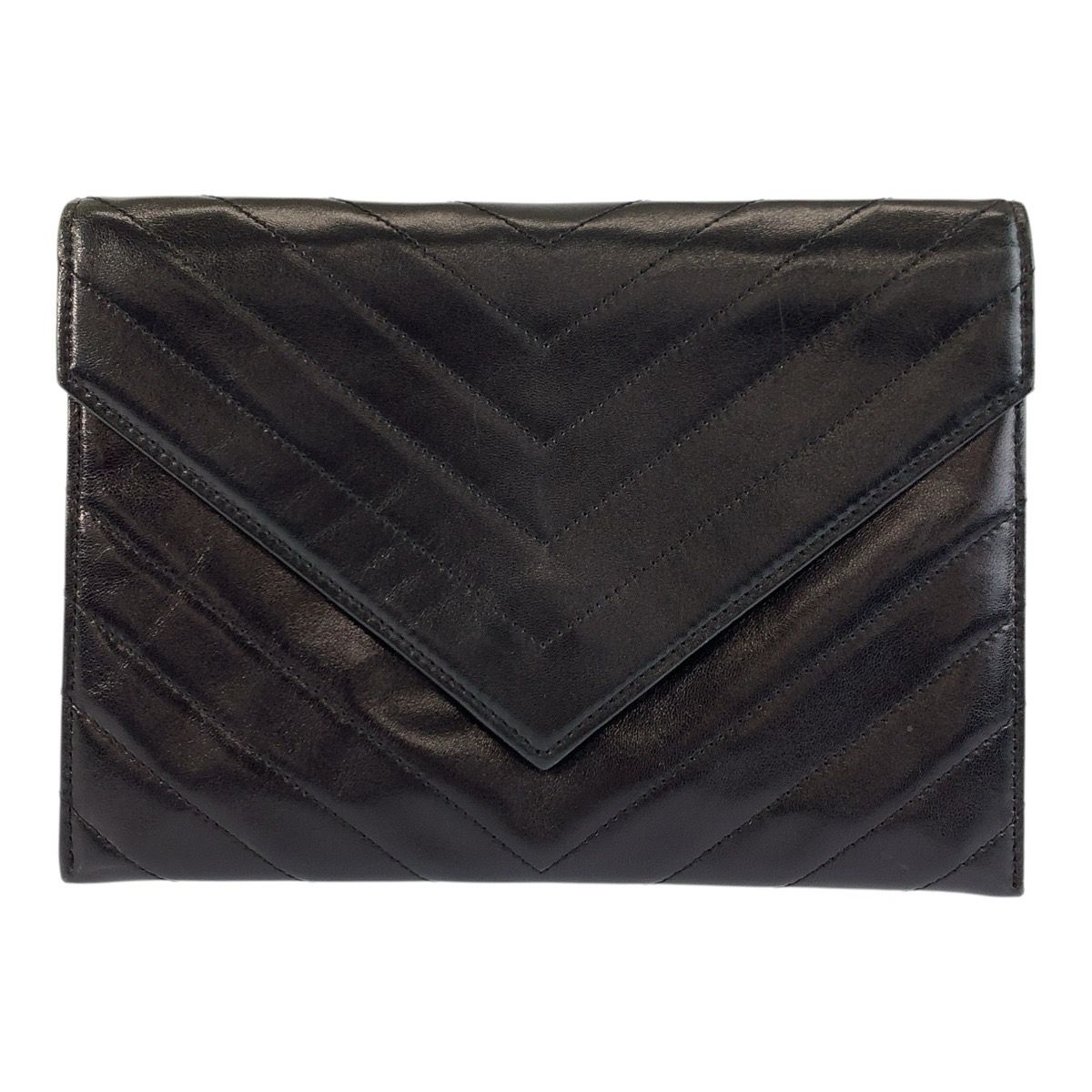 Saint Laurent Vintage Stitch Black Clutch
