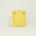 Hermes Aline Mini Shoulder Bag Swift Lime Yellow Silver Veau