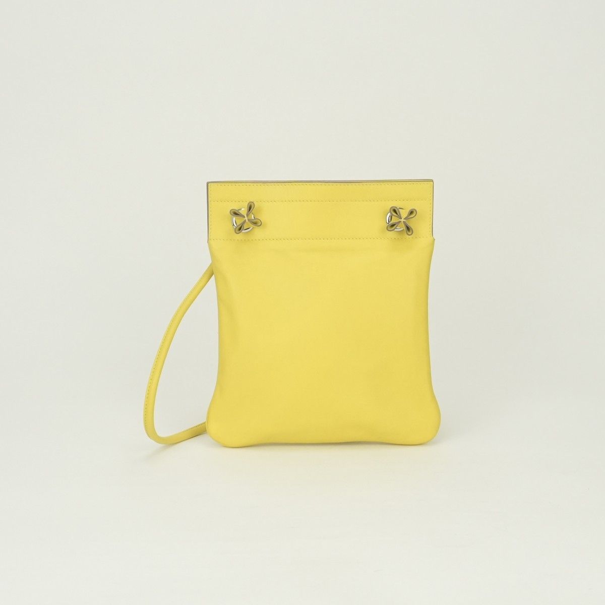 Hermes Aline Mini Shoulder Bag Swift Lime Yellow Silver Veau
