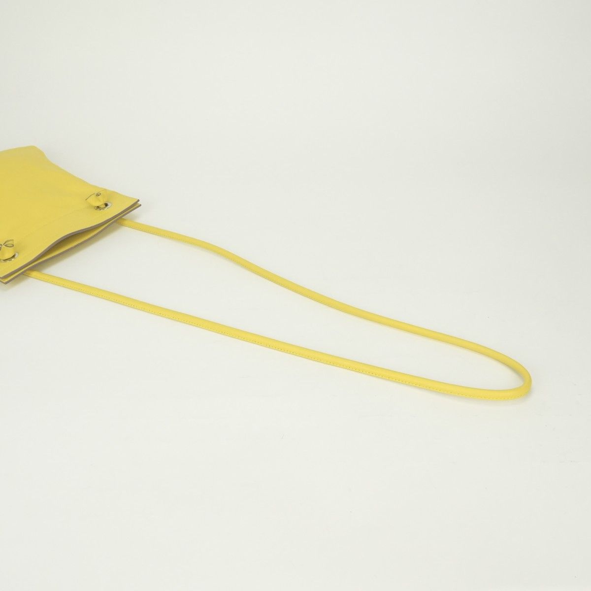 Hermes Aline Mini Shoulder Bag Swift Lime Yellow Silver Veau — view 4