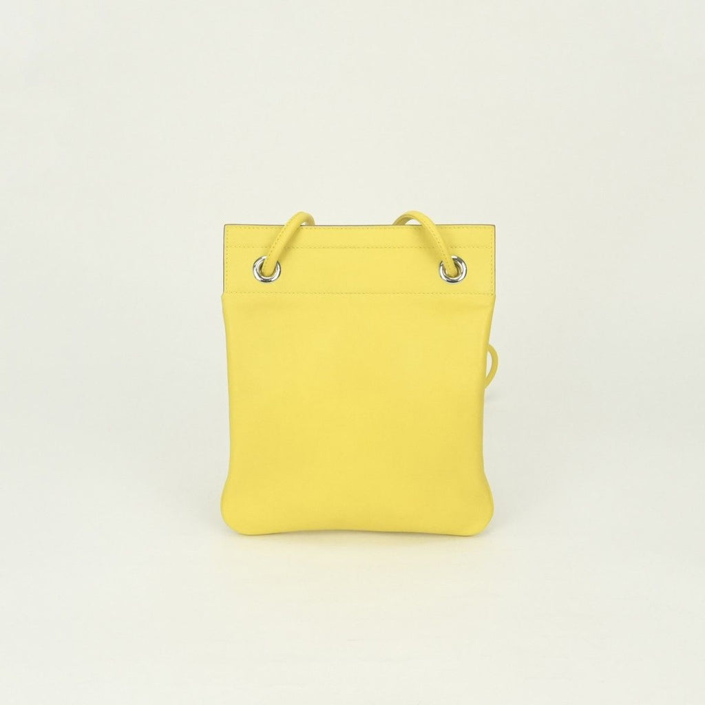 Hermes Aline Mini Shoulder Bag Swift Lime Yellow Silver Veau — view 3