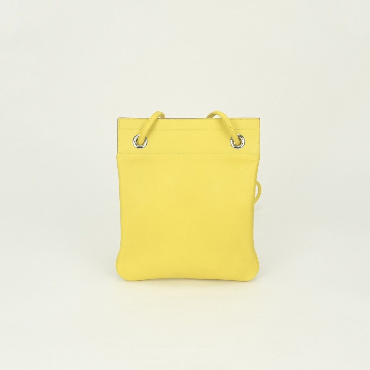 Hermes Aline Mini Shoulder Bag Swift Lime Yellow Silver Veau — view 3