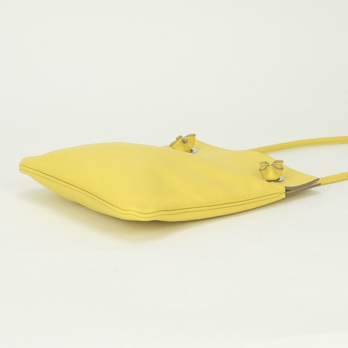 Hermes Aline Mini Shoulder Bag Swift Lime Yellow Silver Veau — view 5