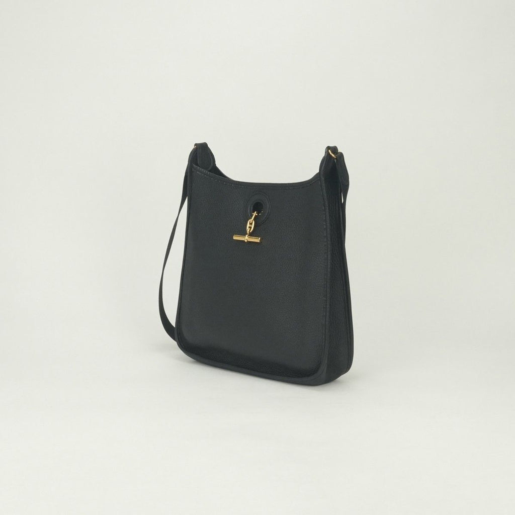 Hermes Vespa PM Shoulder Bag Togo Noir Black Gold — view 2