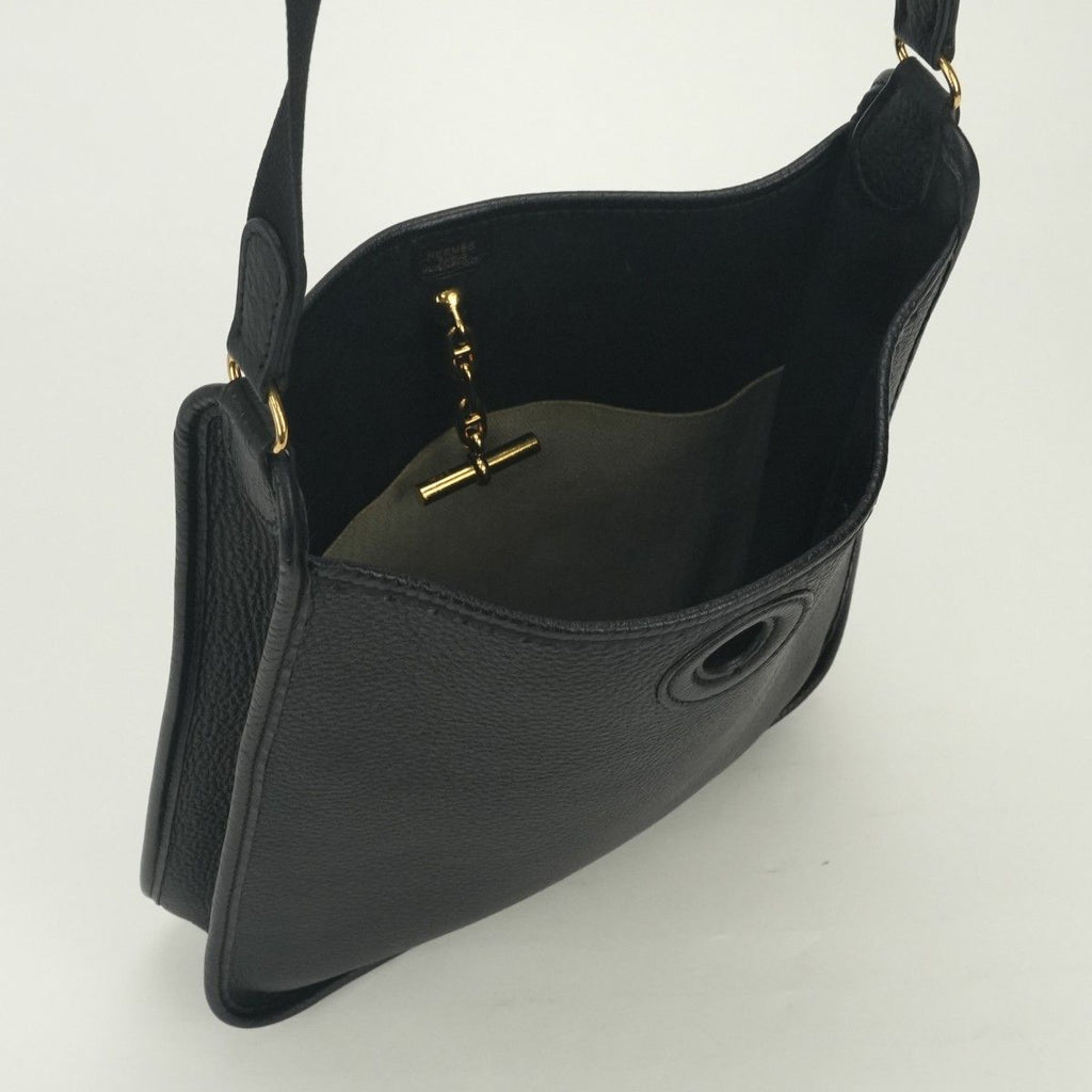 Hermes Vespa PM Shoulder Bag Togo Noir Black Gold — view 9