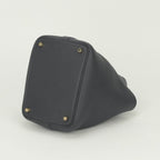 Hermes Picotin Lock PM 18 Tote Taurillon Clemence Prunoir Black Purple — view 5