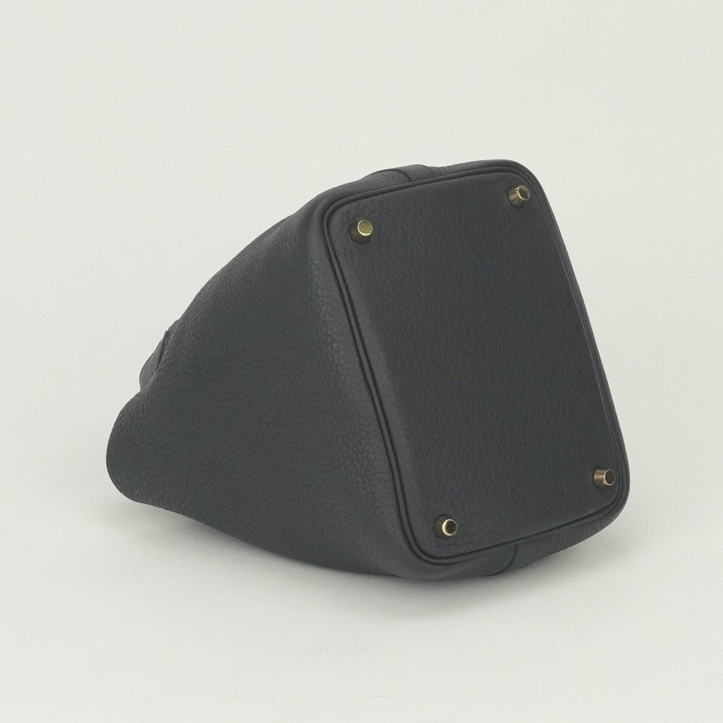 Hermes Picotin Lock PM 18 Tote Taurillon Clemence Prunoir Black Purple — view 6