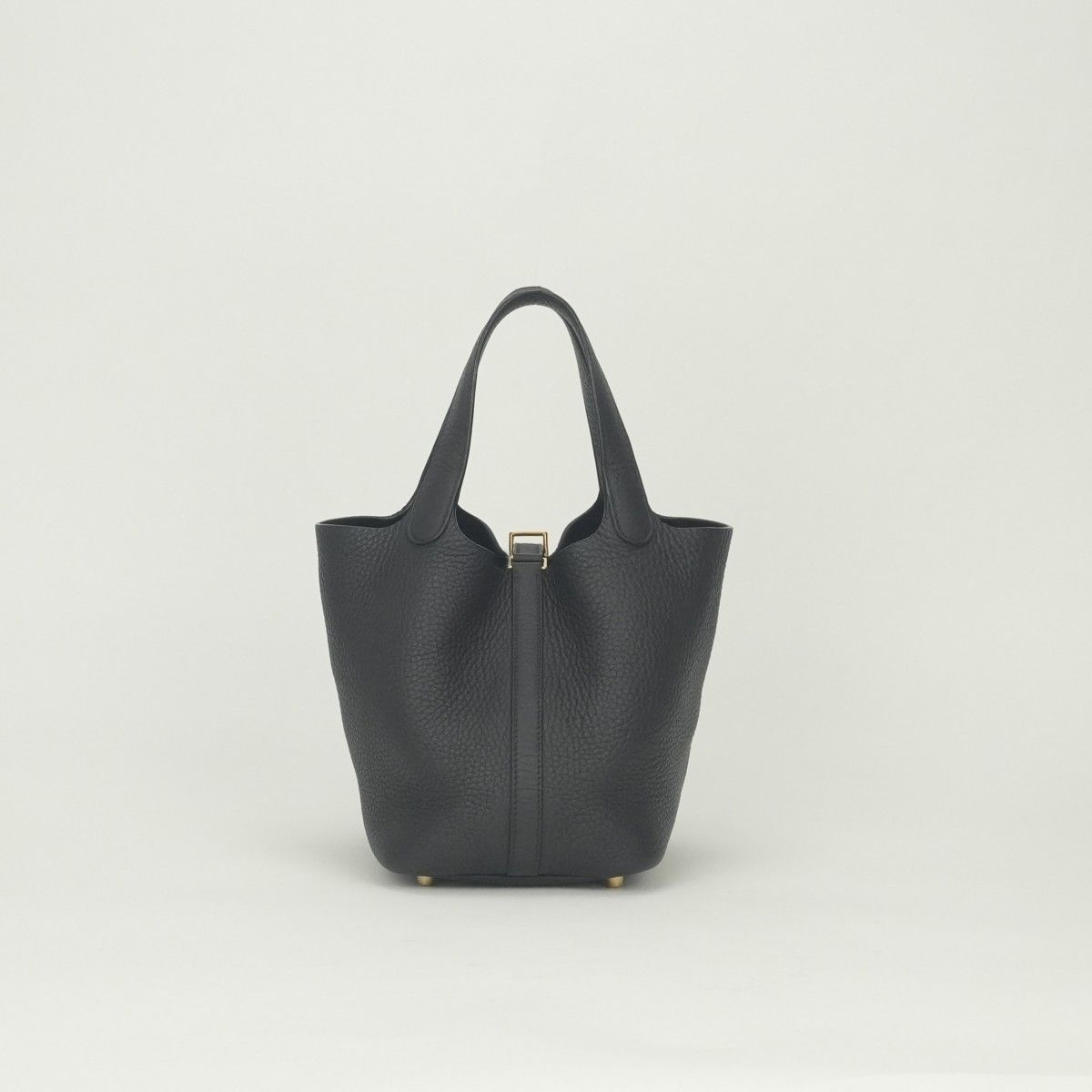 Hermes Picotin Lock PM 18 Tote Taurillon Clemence Prunoir Black Purple — view 3
