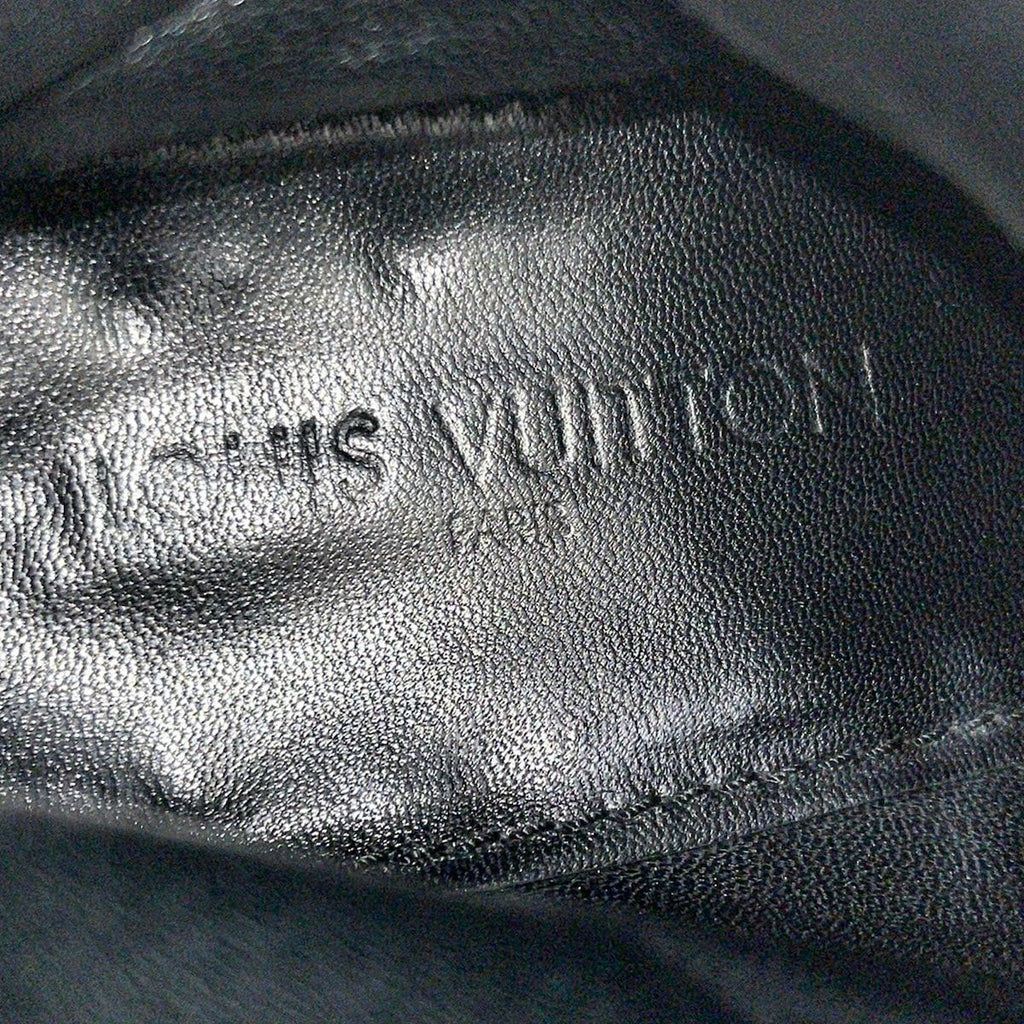 Louis Vuitton Short Boots 9 Black Damier Graphite Leather — view 5
