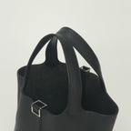 Hermes Picotin Lock PM 18 Tote Taurillon Clemence Noir Black Silver — view 4