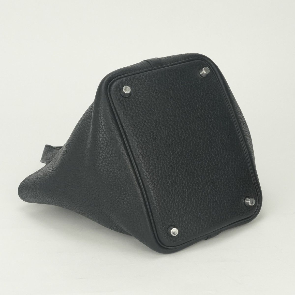 Hermes Picotin Lock PM 18 Tote Taurillon Clemence Noir Black Silver — view 6