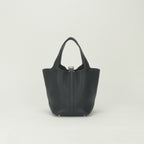 Hermes Picotin Lock PM 18 Tote Taurillon Clemence Noir Black Silver — view 3