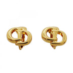 Dior Earrings CD Logo Gold Plated