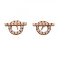 Hermes Earrings Finesse 18k Pink Gold Diamond