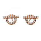 Hermes Earrings Finesse 18k Pink Gold Diamond
