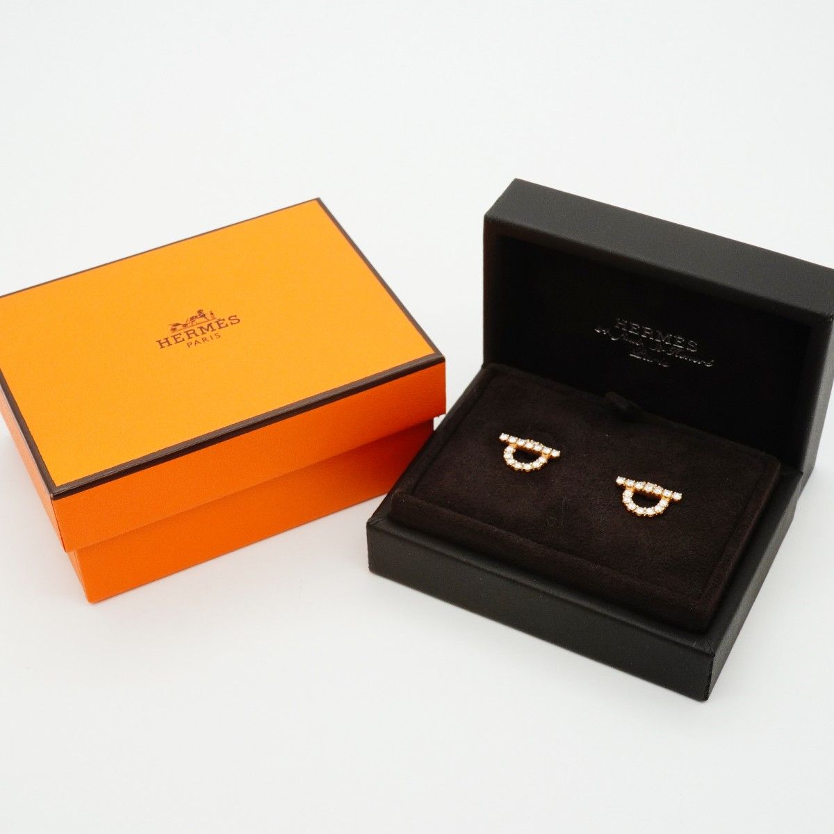 Hermes Earrings Finesse 18k Pink Gold Diamond — view 7