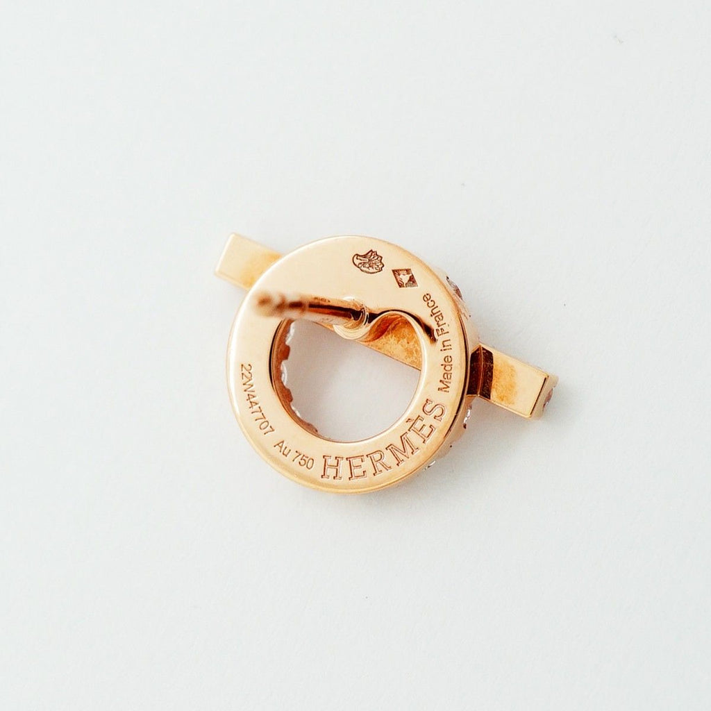 Hermes Earrings Finesse 18k Pink Gold Diamond — view 4