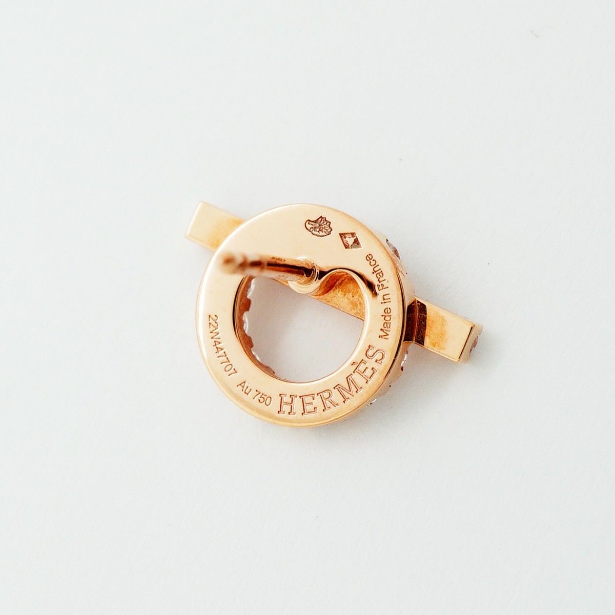 Hermes Earrings Finesse 18k Pink Gold Diamond — view 4