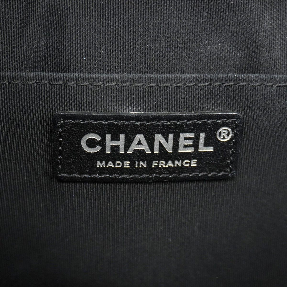 Chanel Chain Tote Quilted Calf Black Silver — view 5