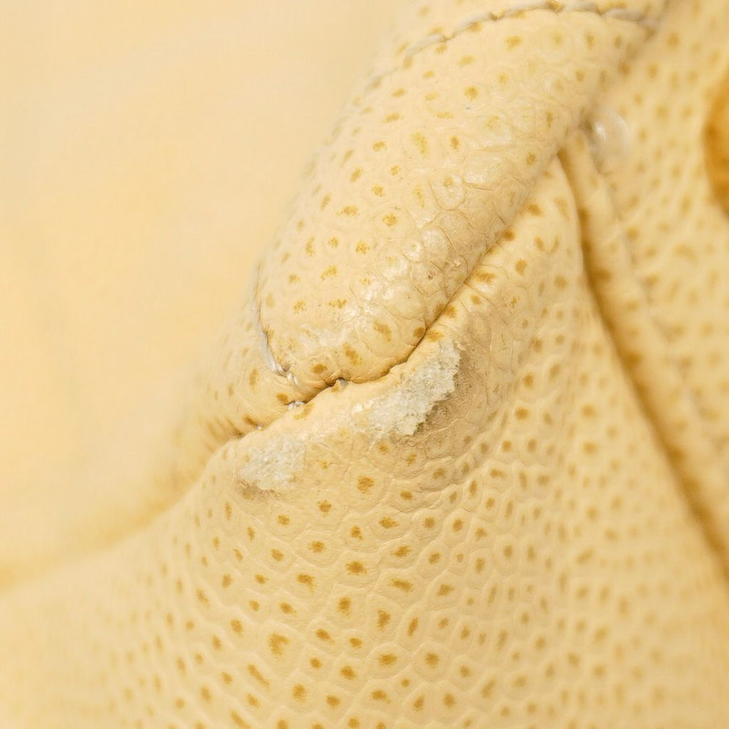 Chanel Chain Tote Quilted Caviar Leather Beige Gold — view 6