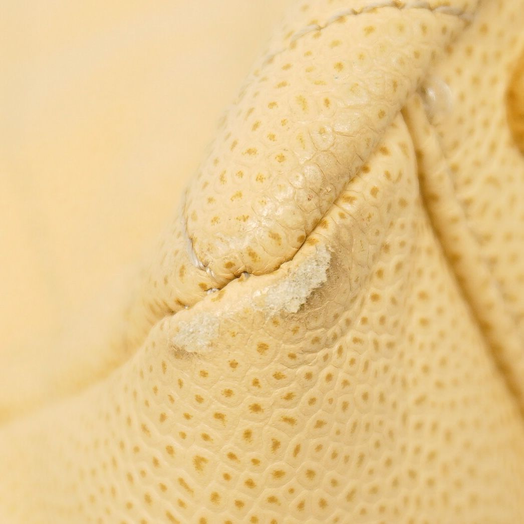 Chanel Chain Tote Quilted Caviar Leather Beige Gold — view 6