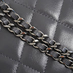 Chanel Handbag Quilted Lambskin Gray Silver 2-Way — view 9