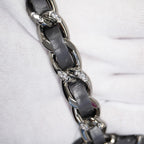 Chanel Handbag Quilted Lambskin Gray Silver 2-Way — view 8