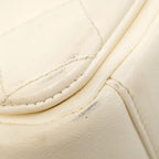 Chanel Shoulder Bag Quilted Leather White Gold — view 6