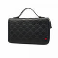 Gucci Wallet Guccissima Leather Navy Silver