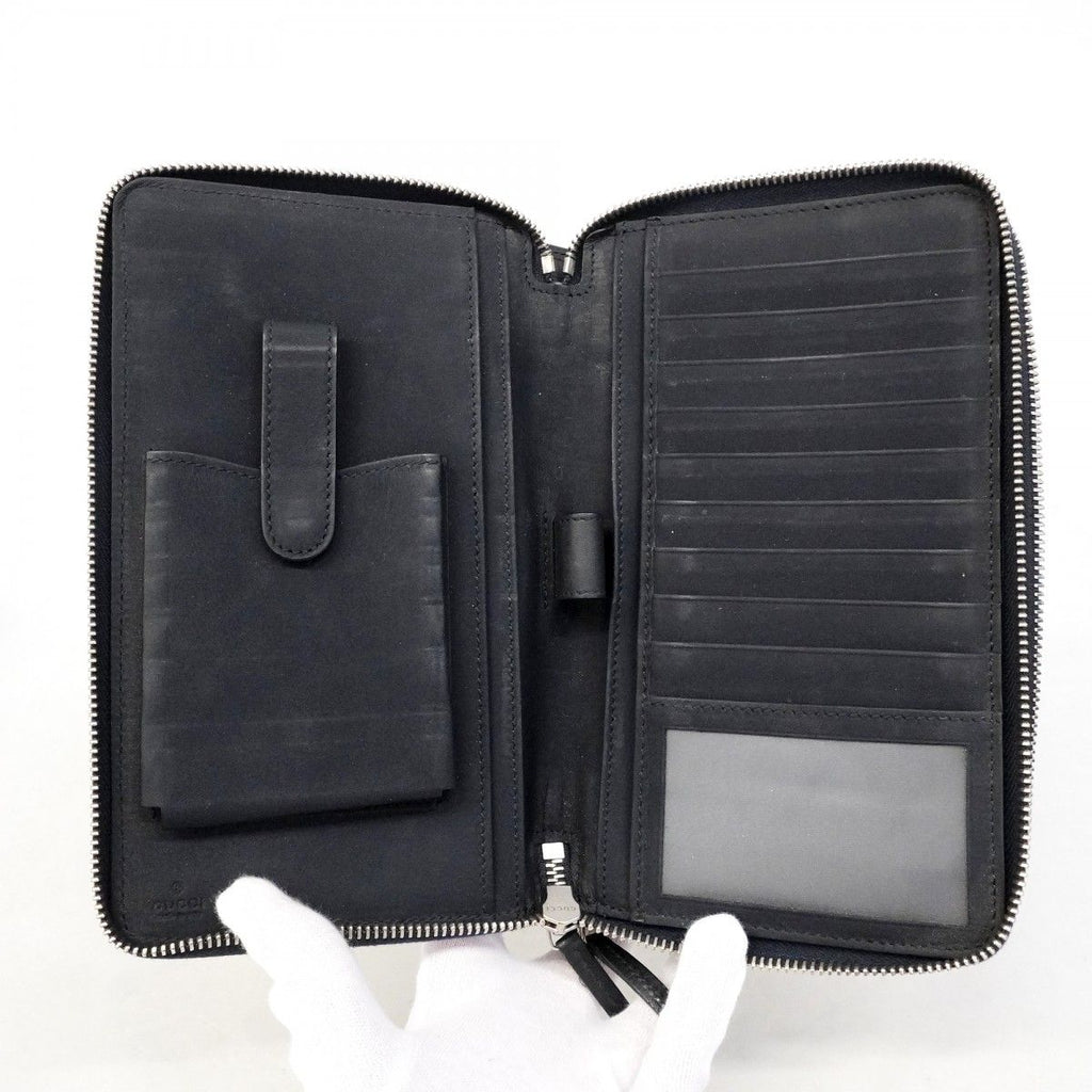 Gucci Wallet Guccissima Leather Navy Silver — view 4