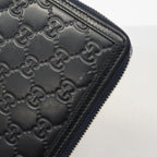Gucci Wallet Guccissima Leather Navy Silver — view 9