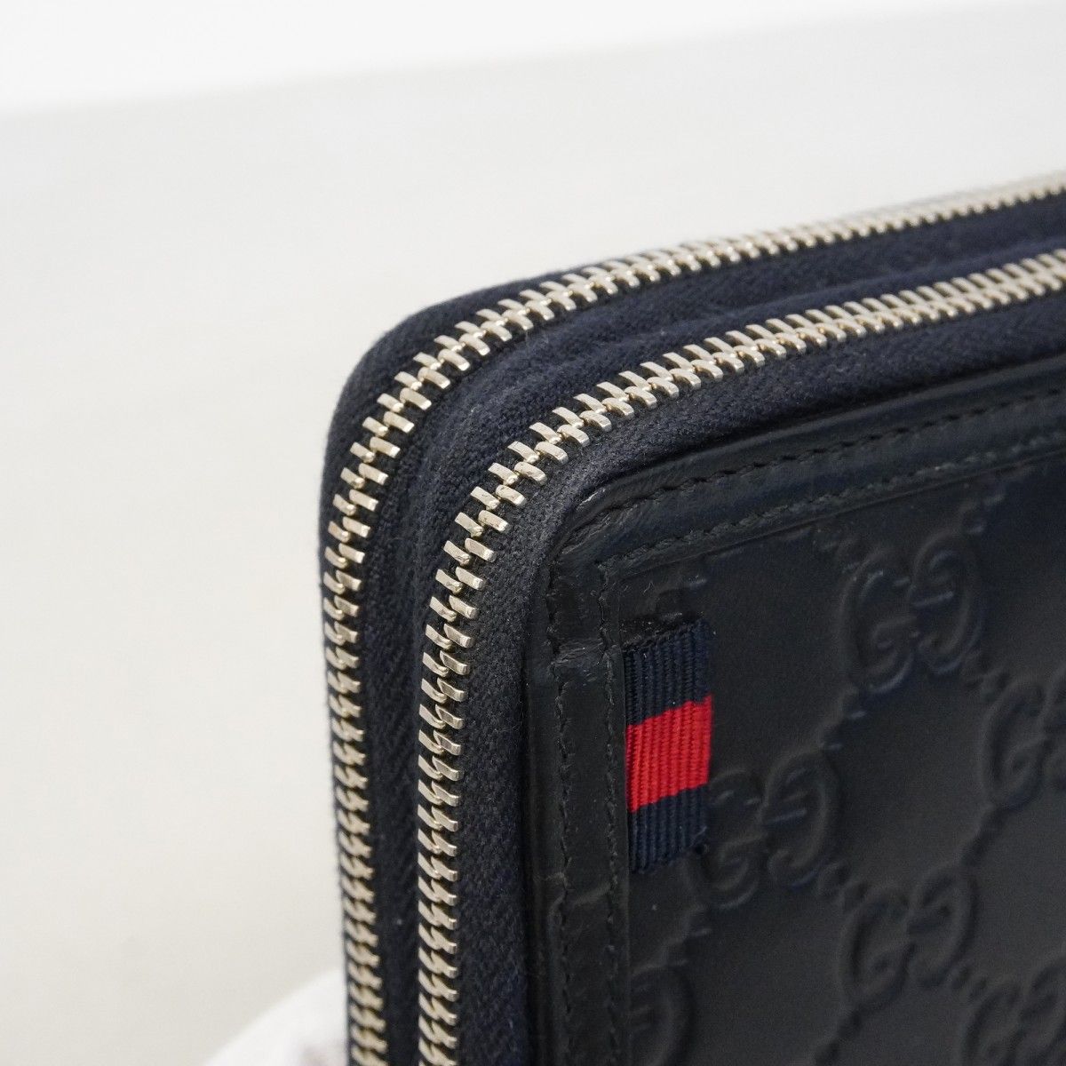 Gucci Wallet Guccissima Leather Navy Silver — view 6