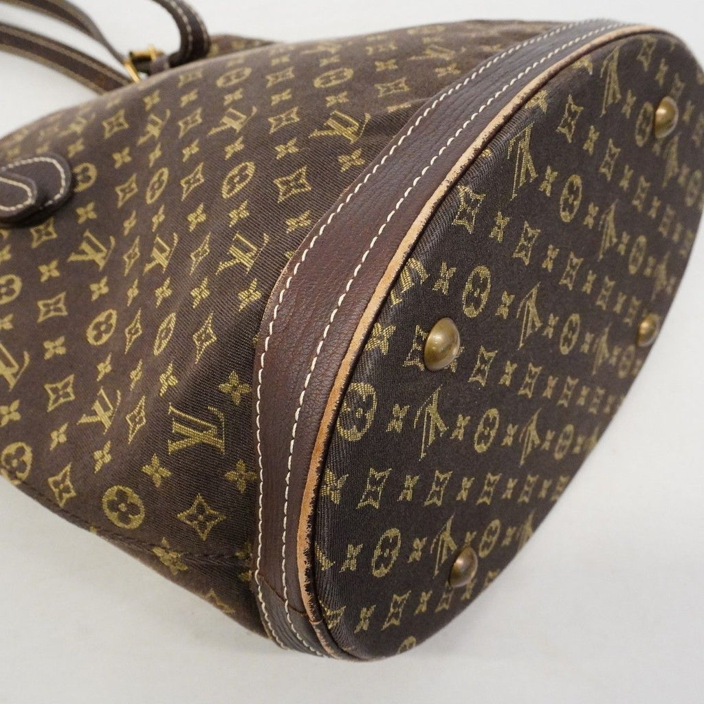 Louis Vuitton Tote Monogram Mini Lin Bucket PM Ebene — view 6