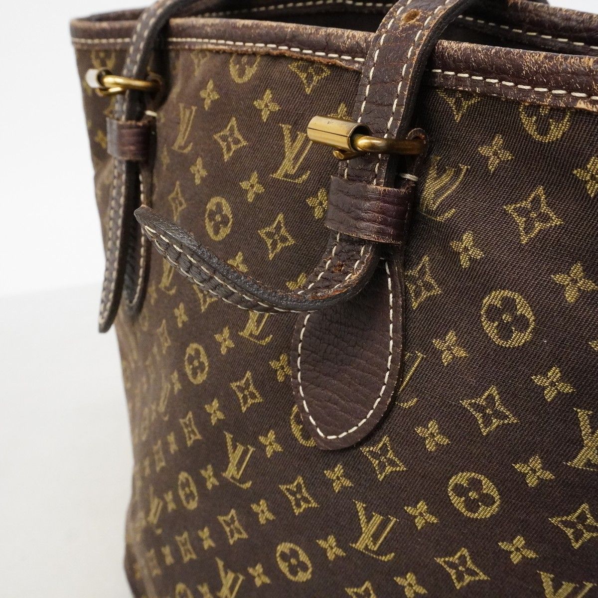 Louis Vuitton Tote Monogram Mini Lin Bucket PM Ebene — view 8