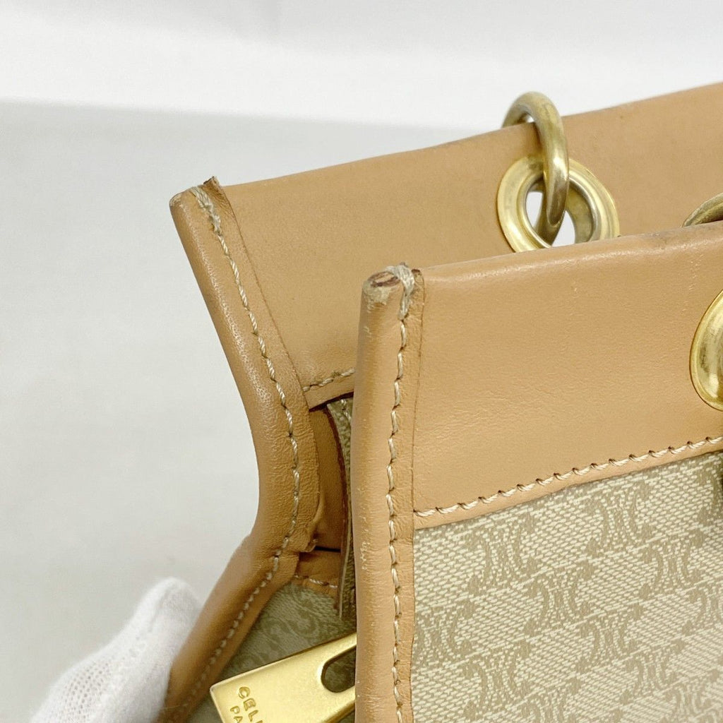 Celine Handbag Macadam Brown Gold — view 7
