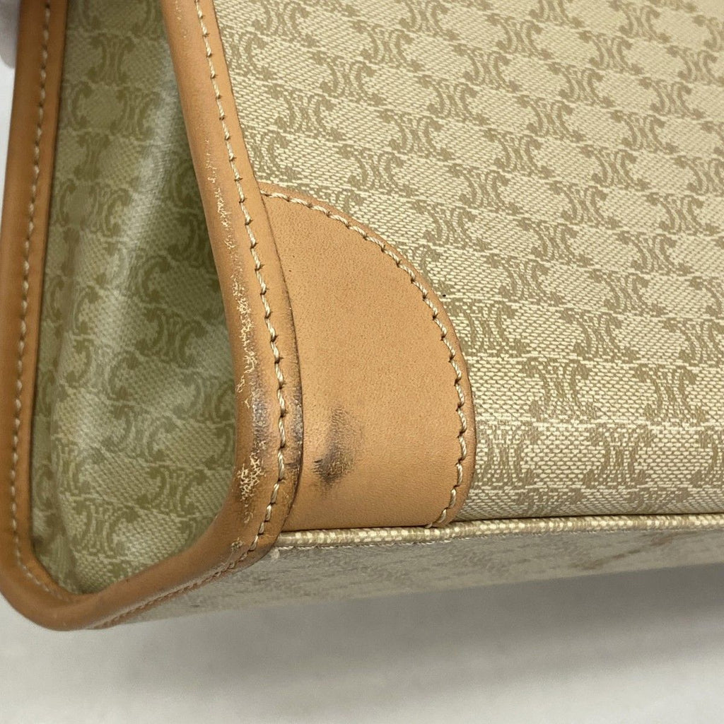 Celine Handbag Macadam Brown Gold — view 6
