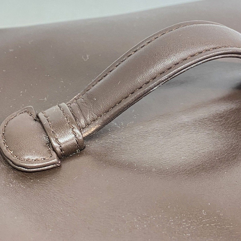 Chanel Pouch Bicolor Leather Brown Gold — view 7