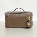 Chanel Pouch Bicolor Leather Brown Gold — view 8
