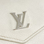 Louis Vuitton Trifold Wallet Taurillon Portefeuille Lock Mini White — view 7