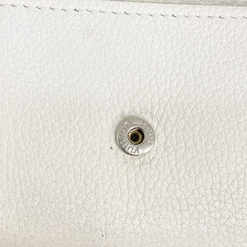 Louis Vuitton Trifold Wallet Taurillon Portefeuille Lock Mini White — view 8