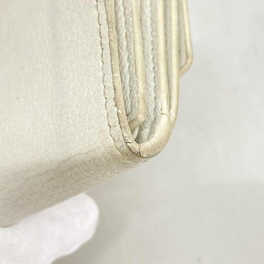Louis Vuitton Trifold Wallet Taurillon Portefeuille Lock Mini White — view 5