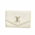 Louis Vuitton Trifold Wallet Taurillon Portefeuille Lock Mini White