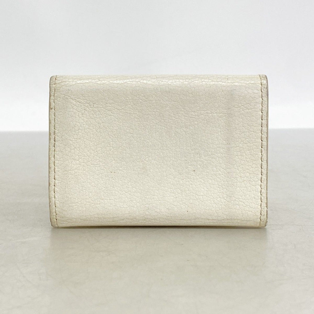 Louis Vuitton Trifold Wallet Taurillon Portefeuille Lock Mini White — view 9