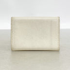 Louis Vuitton Trifold Wallet Taurillon Portefeuille Lock Mini White — view 9