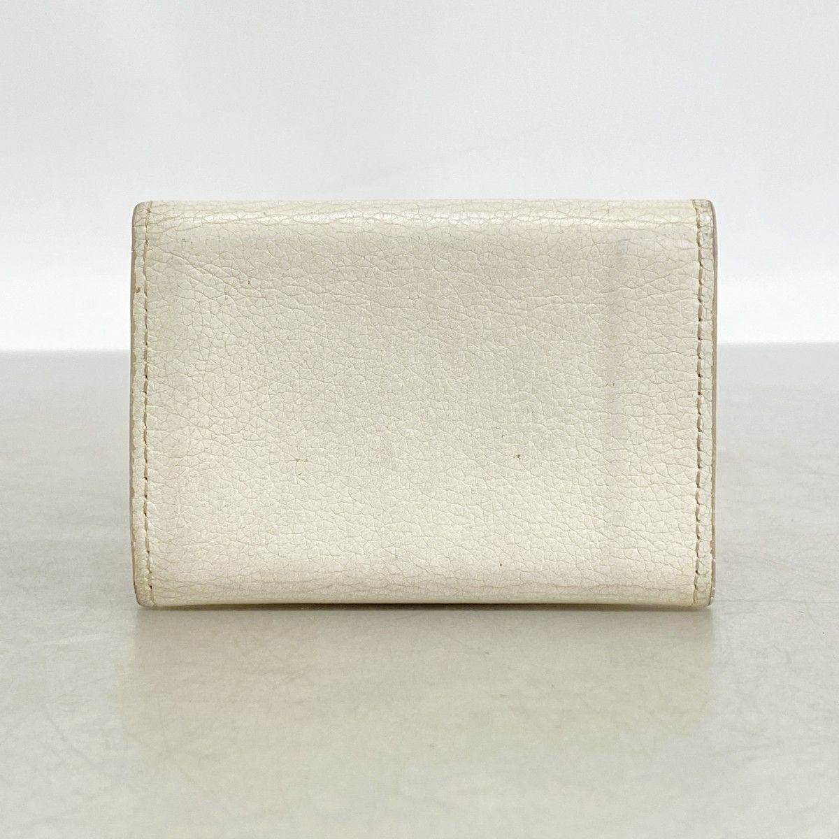 Louis Vuitton Trifold Wallet Taurillon Portefeuille Lock Mini White — view 9
