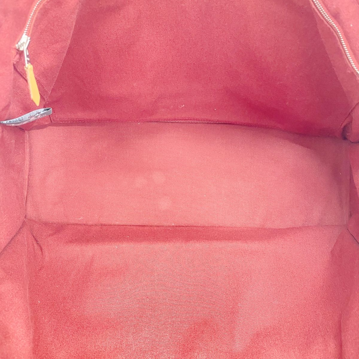 Hermes Tote Fourre Tout GM Canvas Red Silver — view 4